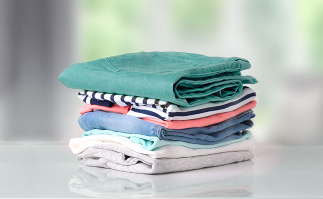 Towels folded for Apparel industry for lot tracking