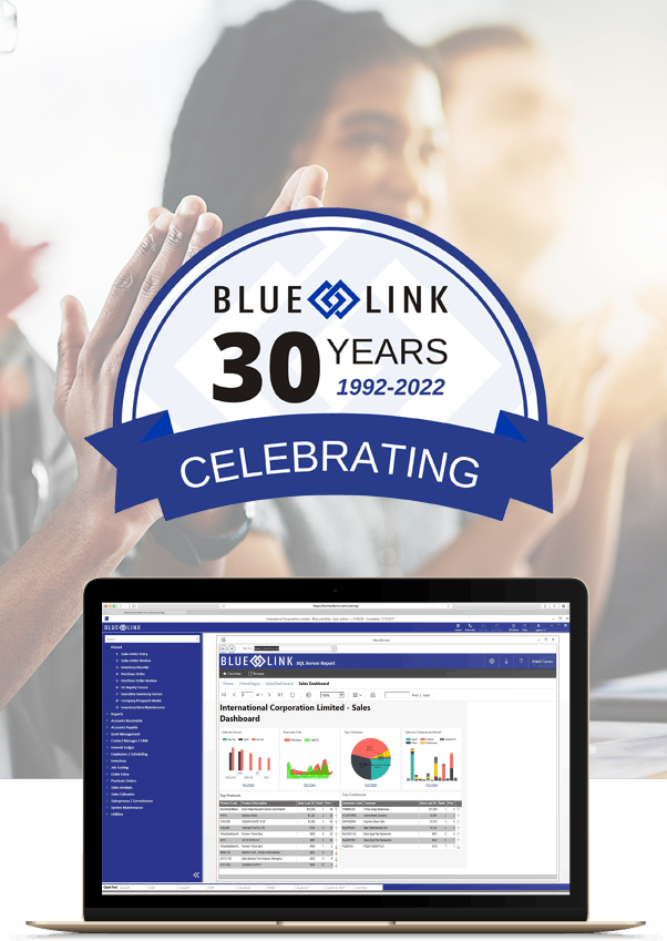 blue link celebrating 30 years